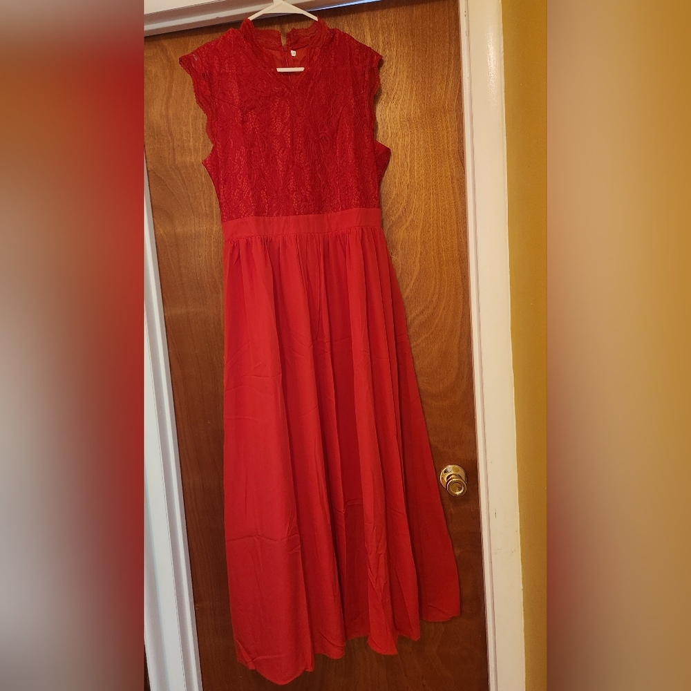 NWOT XL red gown